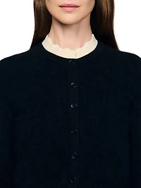 Pointelle Collar Cardigan