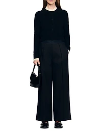 Pointelle Collar Cardigan