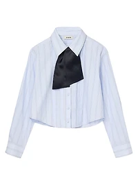 Cropped Shirt with Removable Tie