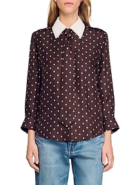 Flowy Tie Print Shirt