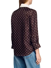 Flowy Tie Print Shirt