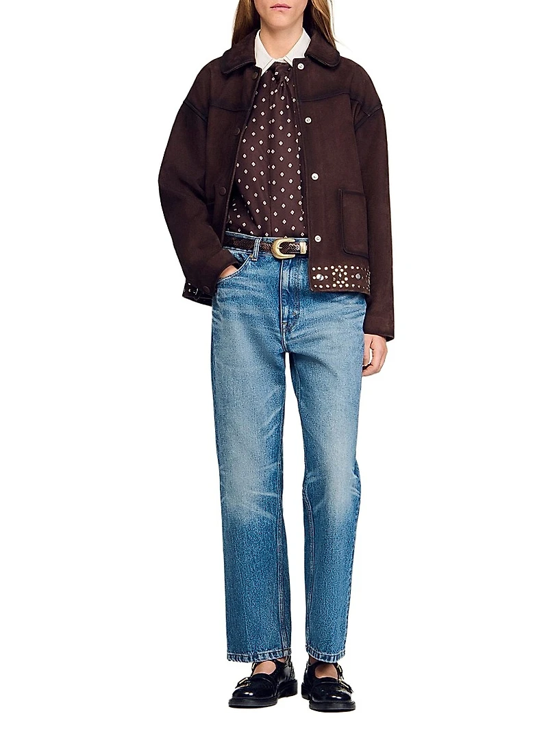 Flowy Tie Print Shirt