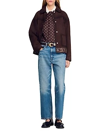 Flowy Tie Print Shirt
