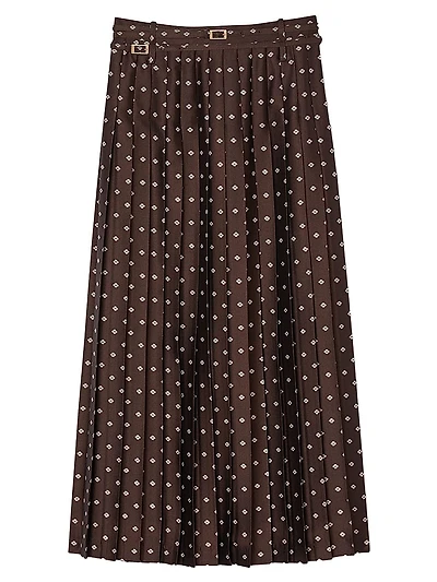 Scarf Print Maxi Skirt