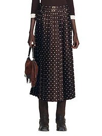 Scarf Print Maxi Skirt