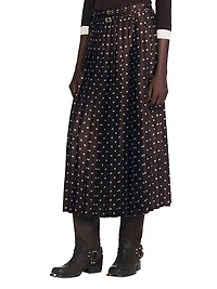 Scarf Print Maxi Skirt