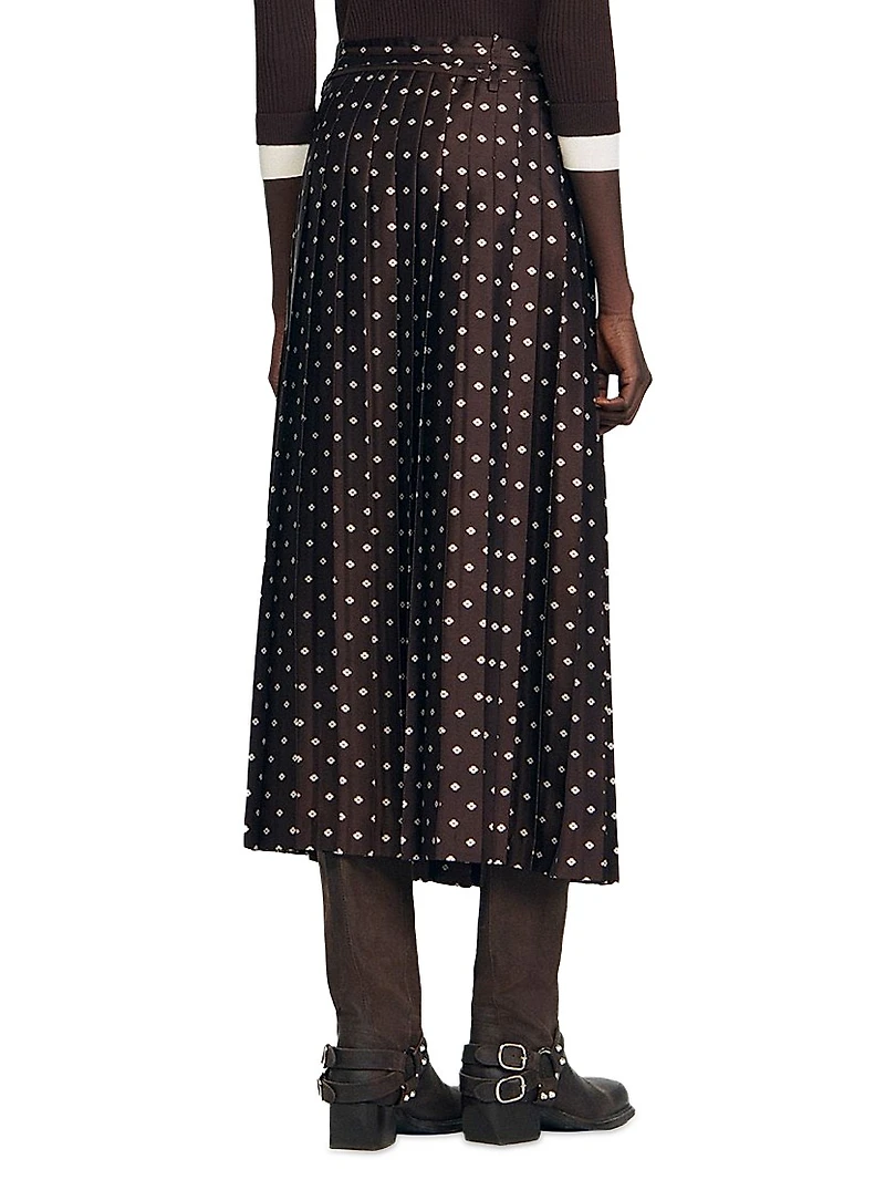 Scarf Print Maxi Skirt