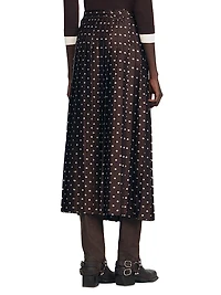 Scarf Print Maxi Skirt