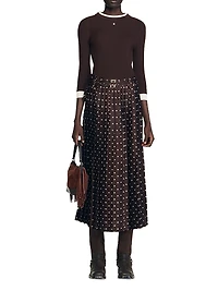 Scarf Print Maxi Skirt