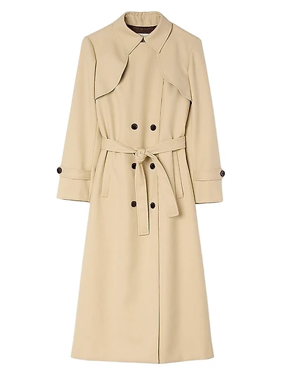 Belted Double Breasted Trench Coat