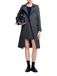 Rhinestone Trench Coat