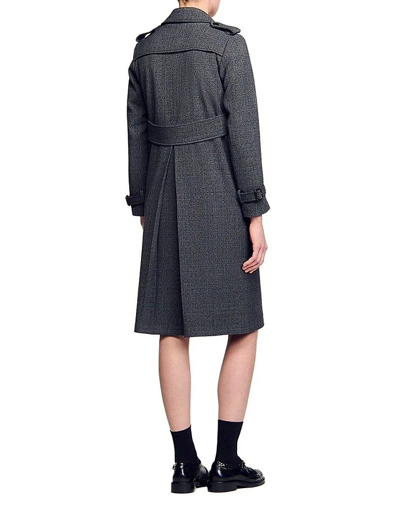 Rhinestone Trench Coat