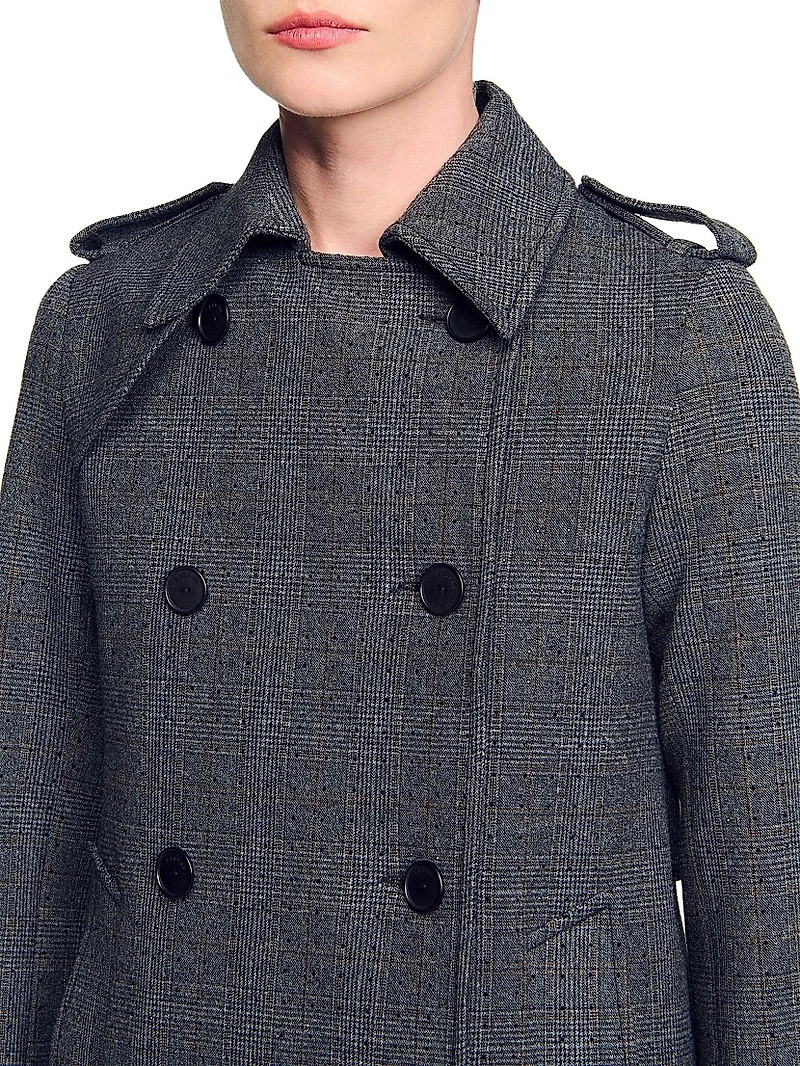Rhinestone Trench Coat
