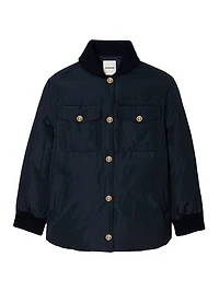 Puffer Jacket with Teddy Collar