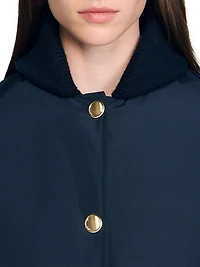Puffer Jacket with Teddy Collar