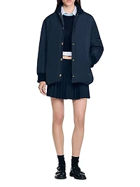 Puffer Jacket with Teddy Collar