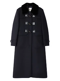 Long Coat with Velvet Collar