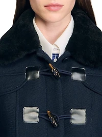 Long Coat with Velvet Collar