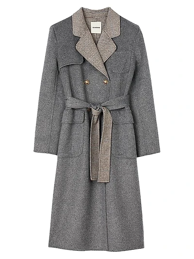 Double-Faced Check Coat