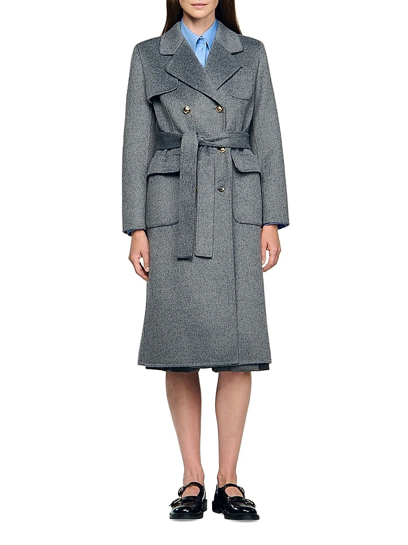 Double-Faced Check Coat