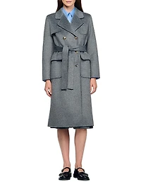 Double-Faced Check Coat