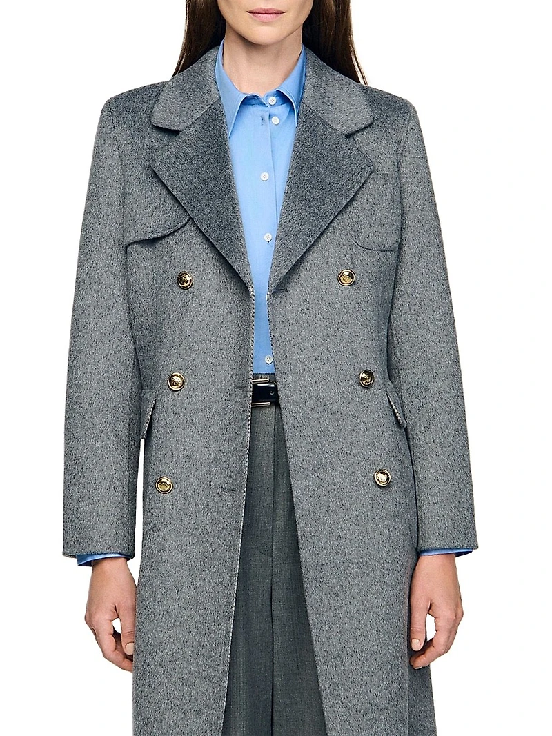 Double-Faced Check Coat