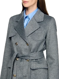 Double-Faced Check Coat