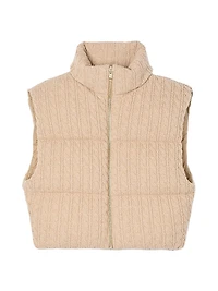 Cropped Sleeveless Puffer Vest