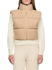 Cropped Sleeveless Puffer Vest