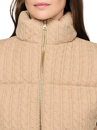 Cropped Sleeveless Puffer Vest