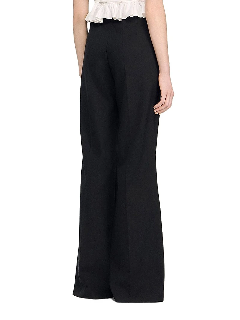 Satin Stripe Suit Trousers
