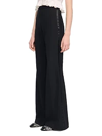 Satin Stripe Suit Trousers