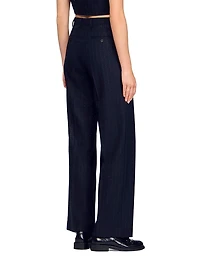 Rhinestone Striped Trousers