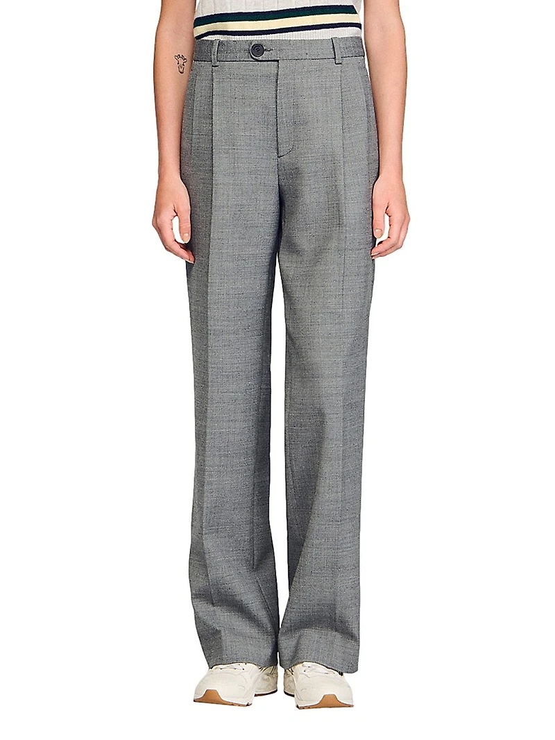 Straight-Leg Trousers