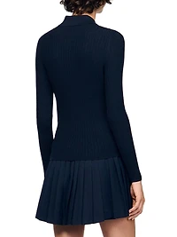 Cable Knit Polo Sweater