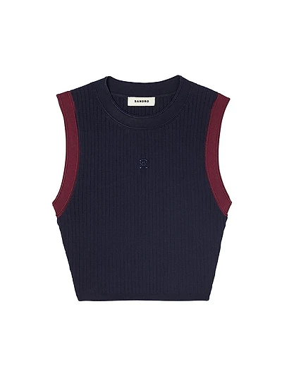 Two Tone Knit Top