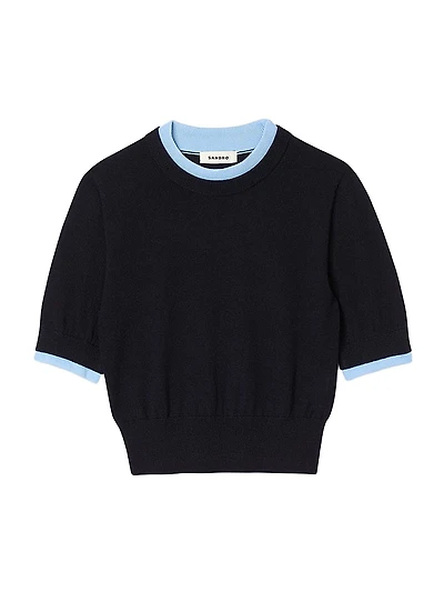 Two Tone Cropped Sweater