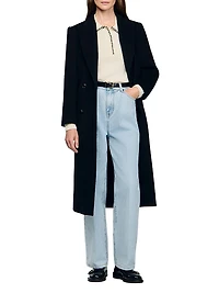 Contrast Poloneck Knit Sweater