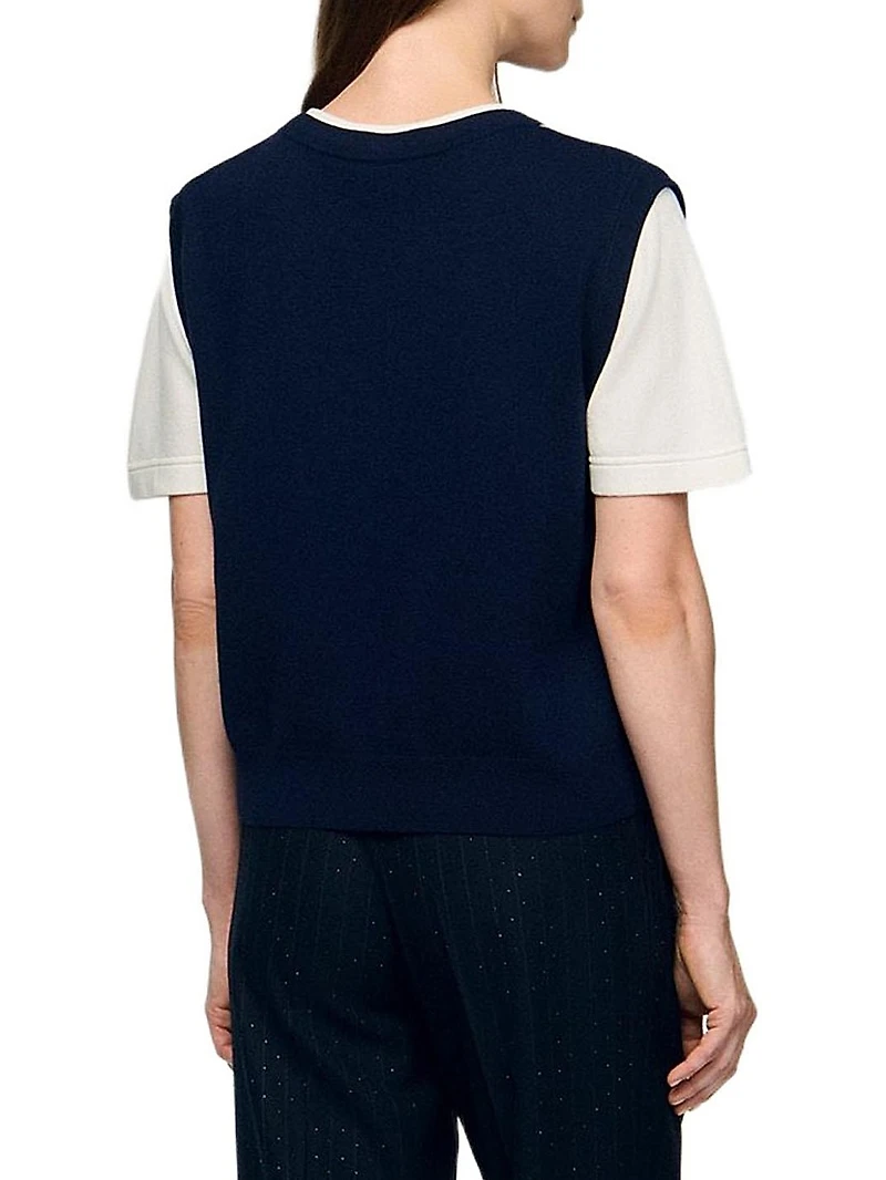 Argyle layered Effect Sweater