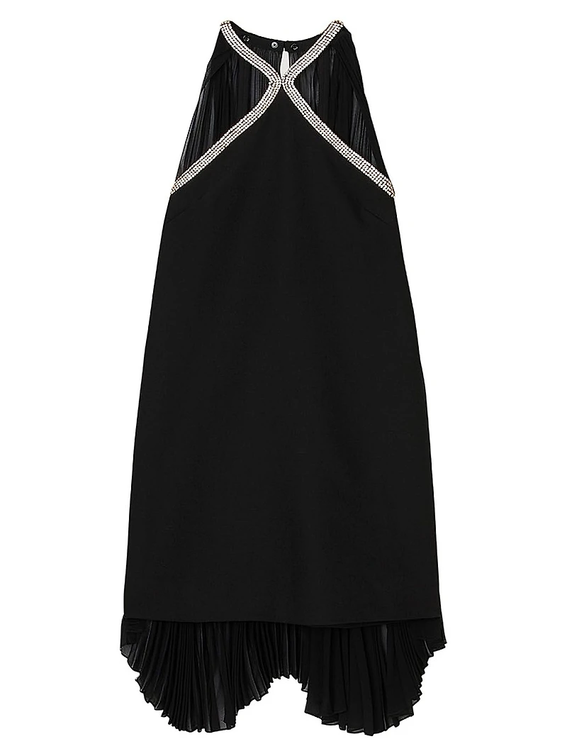 Mini Cape Dress with Rhinestones