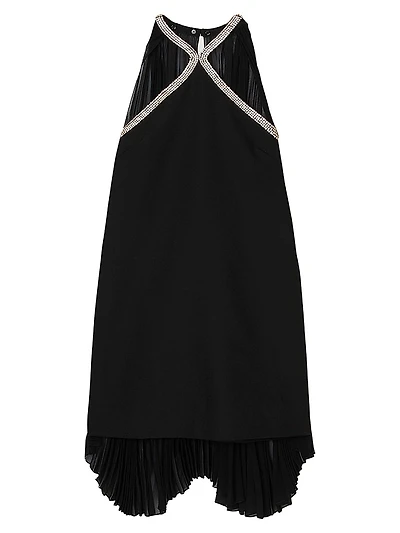 Mini Cape Dress with Rhinestones