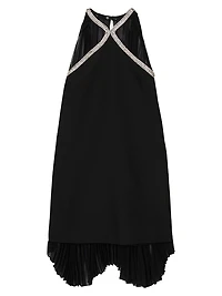 Mini Cape Dress with Rhinestones