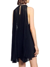 Mini Cape Dress with Rhinestones