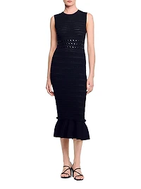 Knit Midi Dress with Studs