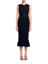 Knit Midi Dress with Studs