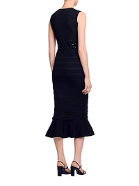 Knit Midi Dress with Studs