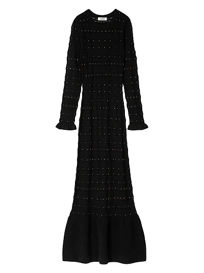 Rhinestone Knit Maxi Dress