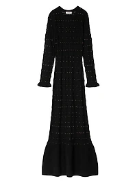 Rhinestone Knit Maxi Dress
