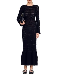 Rhinestone Knit Maxi Dress