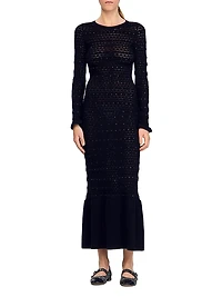 Rhinestone Knit Maxi Dress